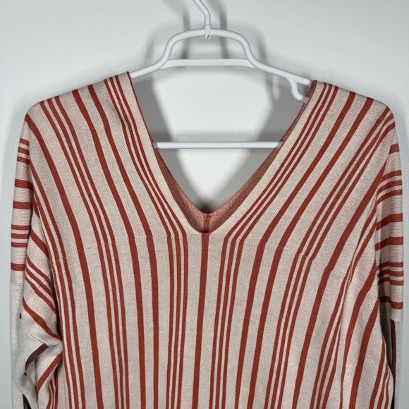 Club Monaco Birdseye Stripe V-Neck Sweater - Picture 2 of 11